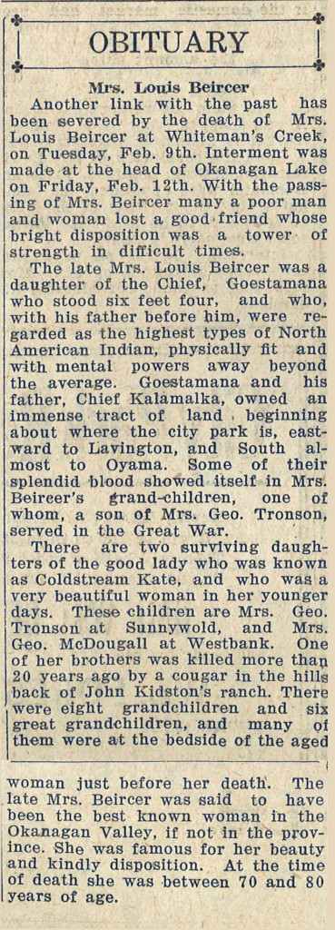 Katrine Bercier Obituary