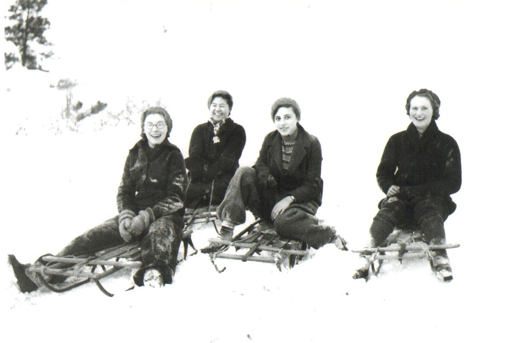 Left to right: Mary Carter, Meiko Kobayashi, Beryl Harrop and Doris Gleed.