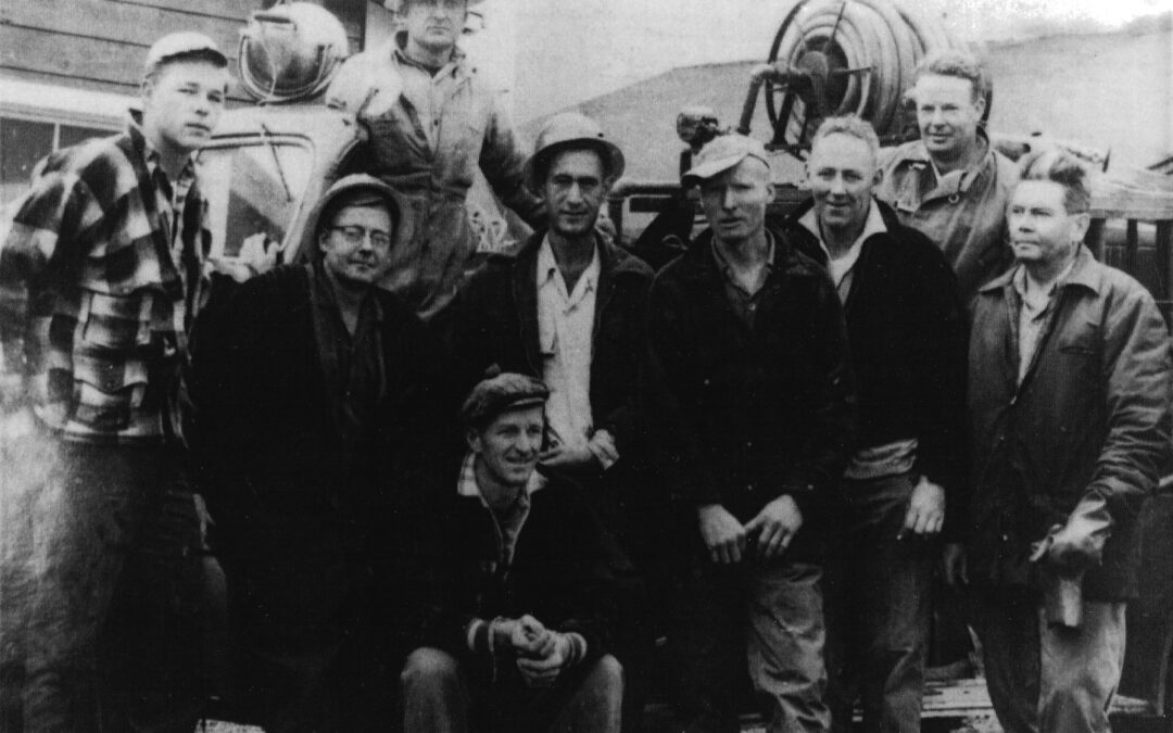 Oyama Fire Department at the scene of the SunRype fire